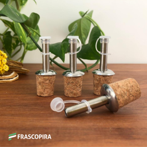 Kit com 5 Bicos Dosador em inox e cortiça