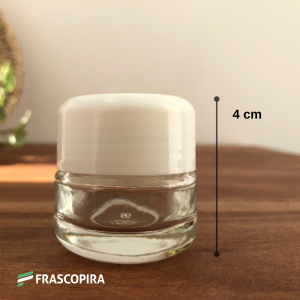 Pote Cosmético 17g com tampa branca