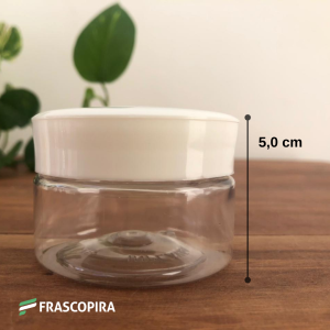 9 potes pet cosmético 100ml transparente