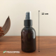 Frasco Pet Âmbar 100ml com válvula spray 24mm preta