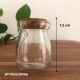 6 potes de vidro 110ml para vela com tampa de rolha