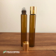 10 Rollon de Vidro Âmbar 10ml com tampa dourada