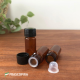 10 Mini Vidro Âmbar 5ml com batoque e tampa