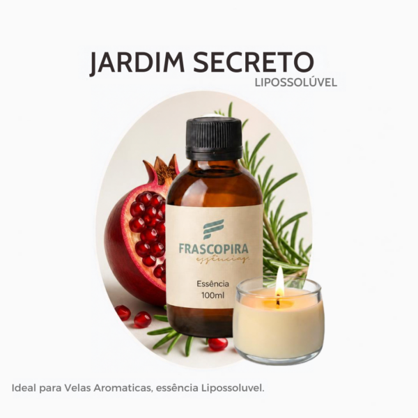 Essência Jardim Secreto Lipossolúvel Concentrada para Velas 100ml