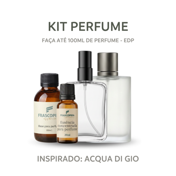 Kit Perfumista Essência Acqua Gio Faça Até 100ml de Perfume EDP