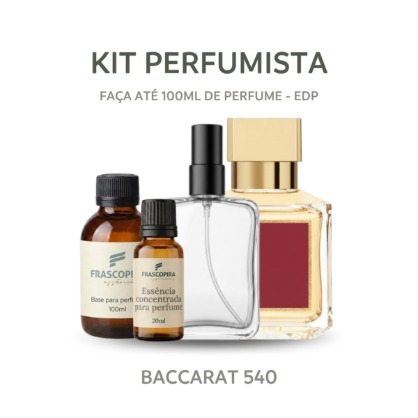 Kit Perfumista Essência Baccarat Faça Até 100ml de Perfume