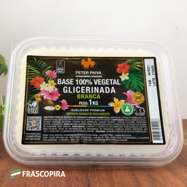 Base Branca para Sabonete Glicerinado 100% Vegetal 1kg