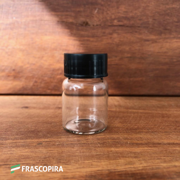 Flaconete de vidro 10ml com tampa e batoque - 10 unidades