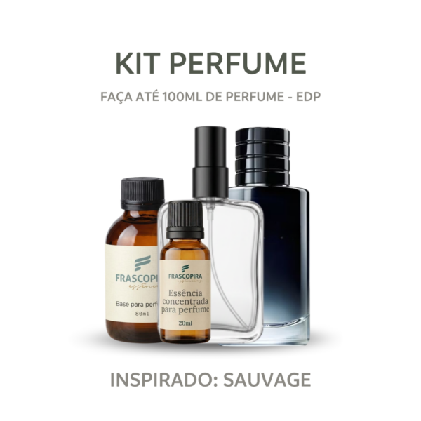 Kit Perfumista Essência Sauvage Faça Até 100ml de Perfume
