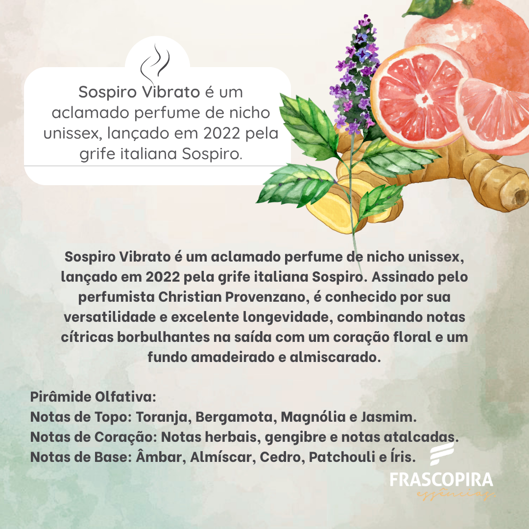 Kit Perfumista Essência Vollmens Faça Até 100ml Sospiro Vibrato