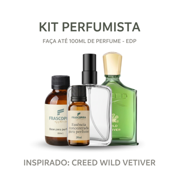 Kit Perfumista Essência Wild Vetiver Faça Até 100ml de Perfume EDP