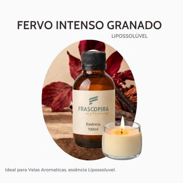 Essência Fervo Intenso Granado Lipossolúvel Concentrada para Velas 100ml